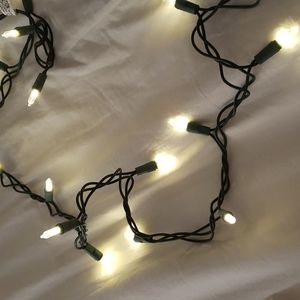 Classic white string of holiday lights - preloved